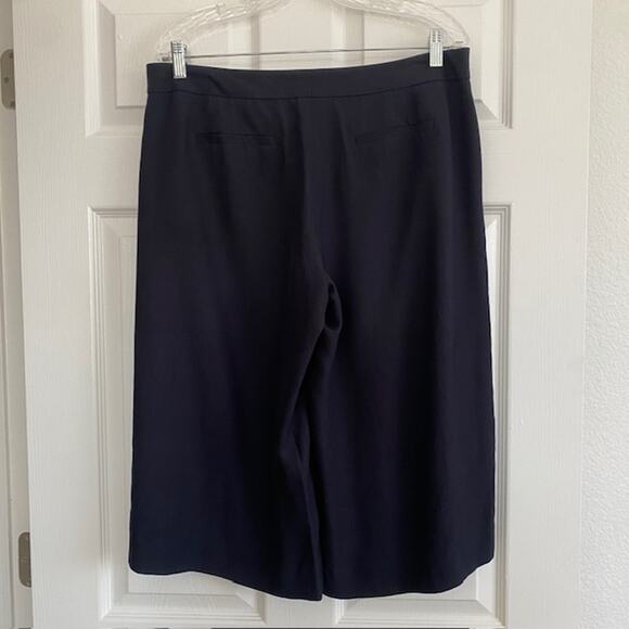Classiques Entier Wide Legged Black Capri Pants Pockets Lightweight Women's 12 - Picture 8 of 13